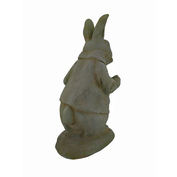 3 Pc. Adventures in Wonderland Alice White Rabbit & Mad Hatter Cement Statue Set - Picture 5 of 7